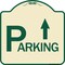 Signmission Parking with Arrow Pointing Up Heavy-Gauge Aluminum Architectural Sign, 18" x 18", TG-1818-24515 A-DES-TG-1818-24515 - alternate 1